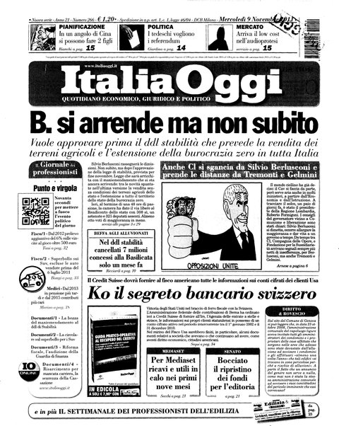 Italia oggi : quotidiano di economia finanza e politica